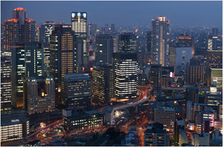 Nighttime Urban Osaka