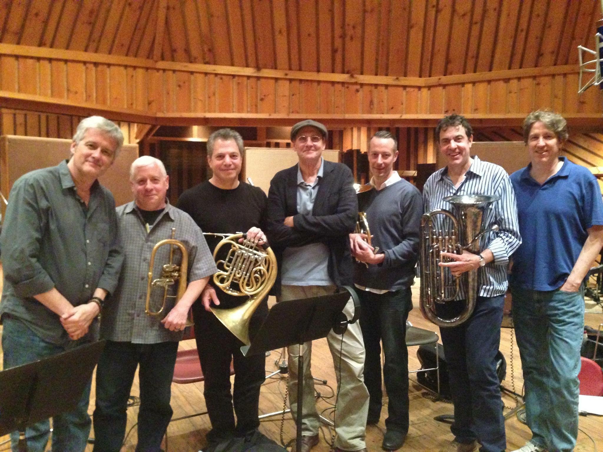 A brass recording session for pop star James Taylor that he posted on his websition: Tony Kadleck with his Van Laar B3 flugelhorn 