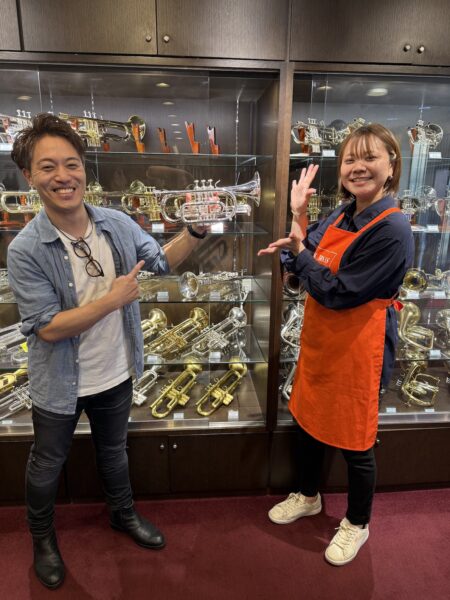 Takamasa Hikita with his new cornet